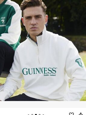 Traditional Craft Cream Guinness Quarter Zip Sweatshirt - NWT size xs